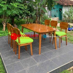meja makan minimalis 6 kursi