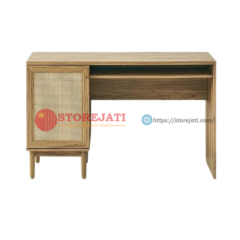 model meja belajar minimalis jati