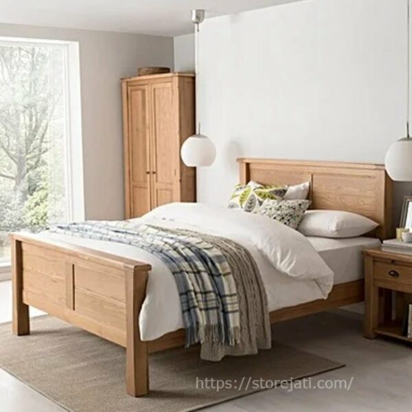 gambar tempat tidur jati jepara minimalis