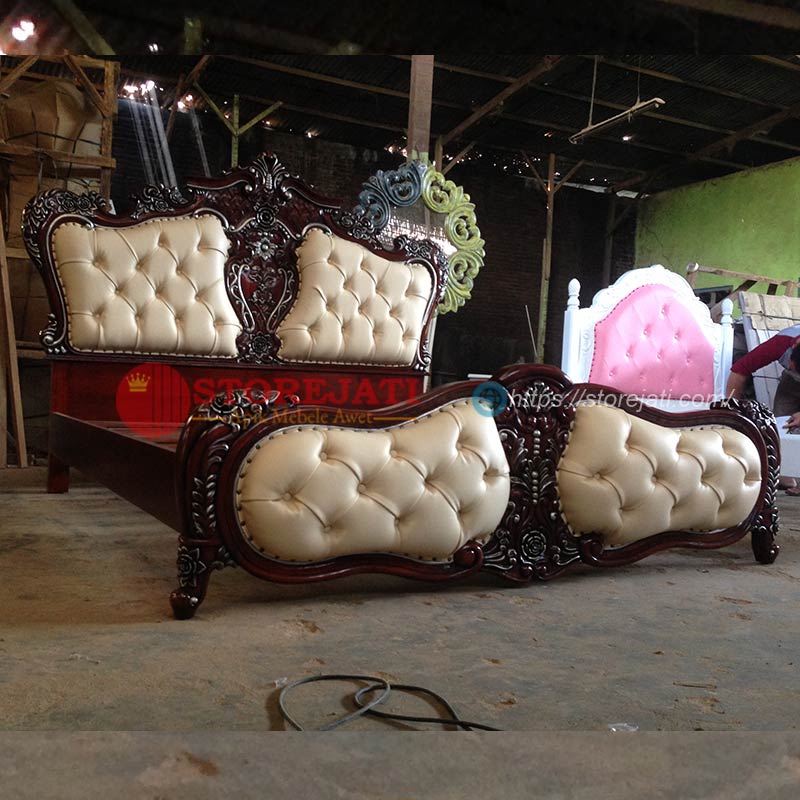 jual tempat tidur mewah ukir jepara