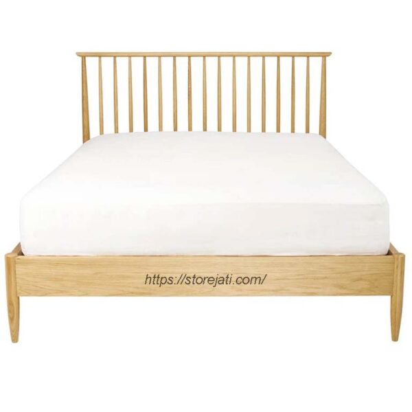model tempat tidur kayu jati minimalis