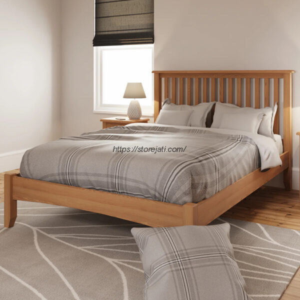 model tempat tidur set jati minimalis