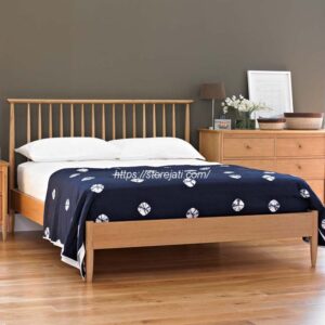 tempat tidur kayu jati minimalis