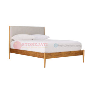 tempat tidur minimalis kayu jati