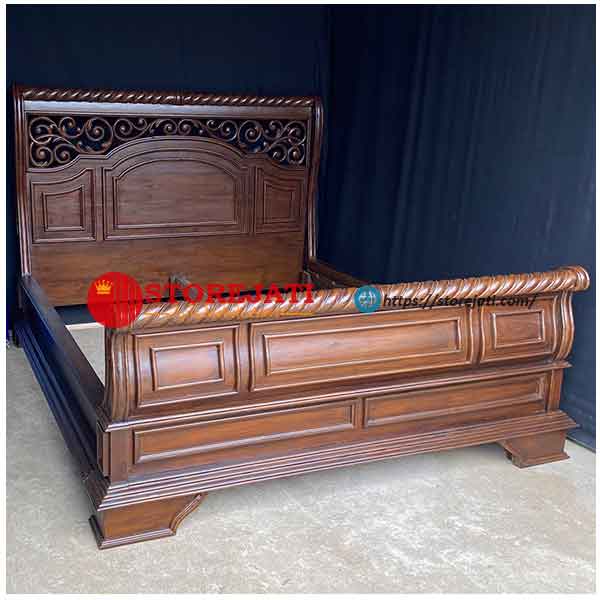 dipan tempat tidur jati jepara terbaru