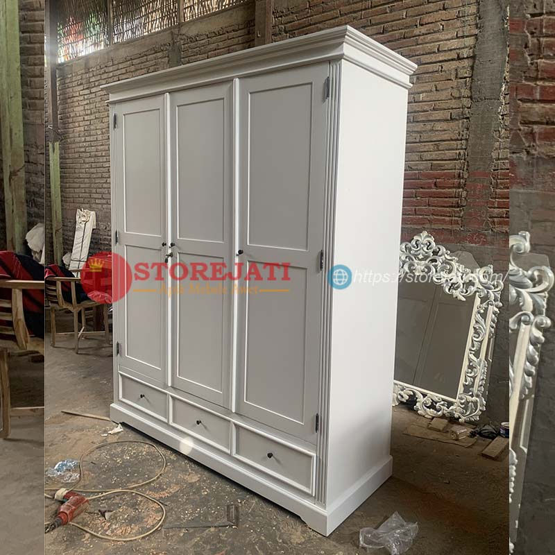 harga lemari pakaian minimalis 3 pintu