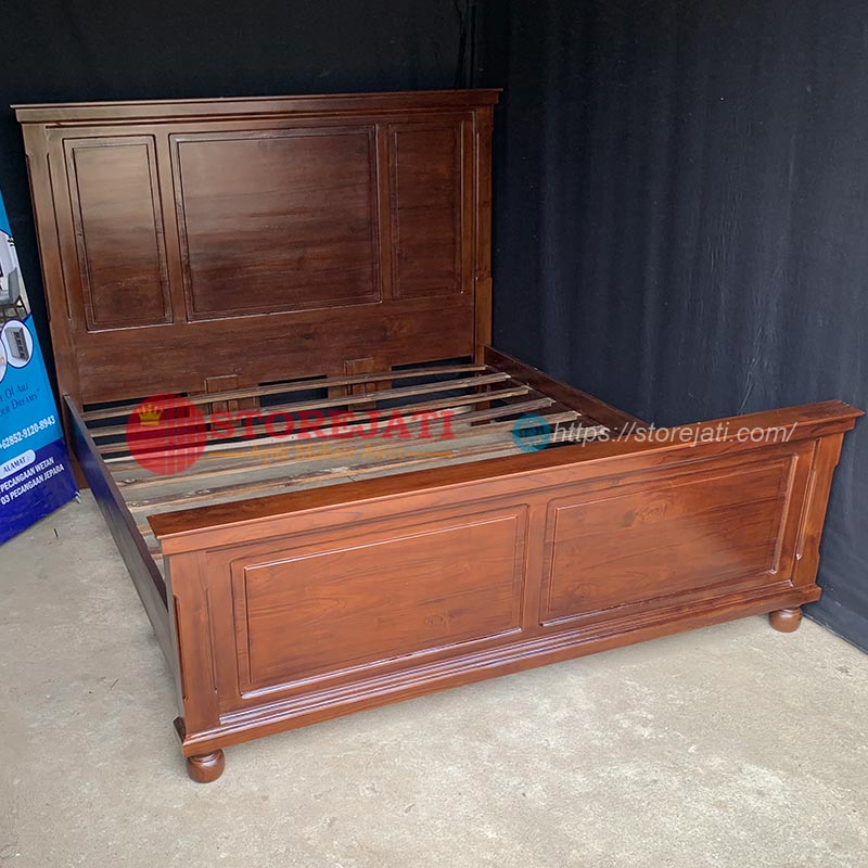 harga tempat tidur kayu jati minimalis terbaru