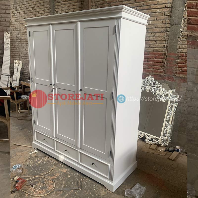 jual lemari pakaian minimalis 3 pintu