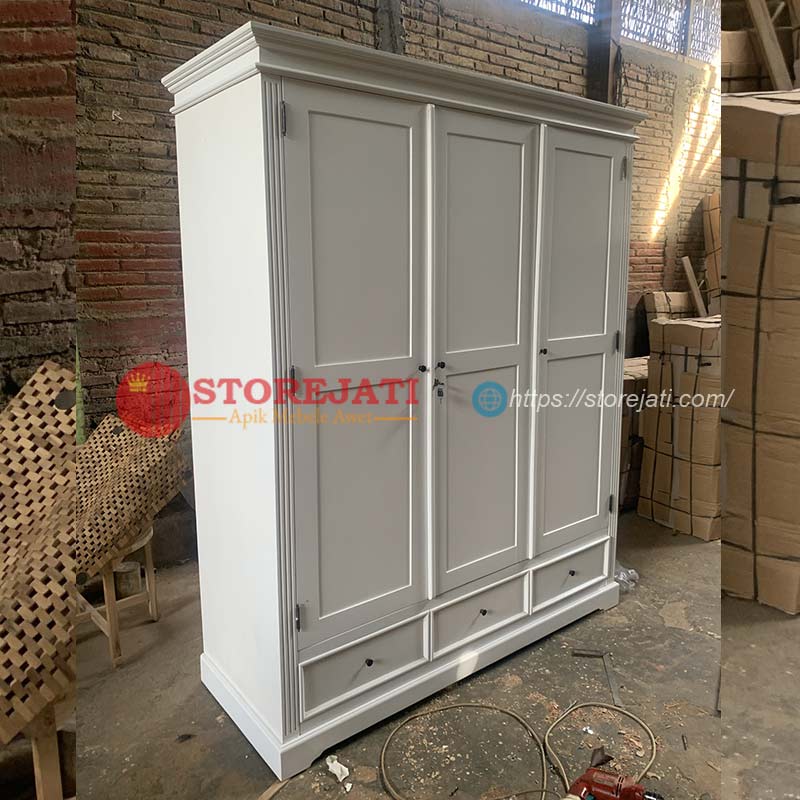 model lemari pakaian minimalis 3 pintu