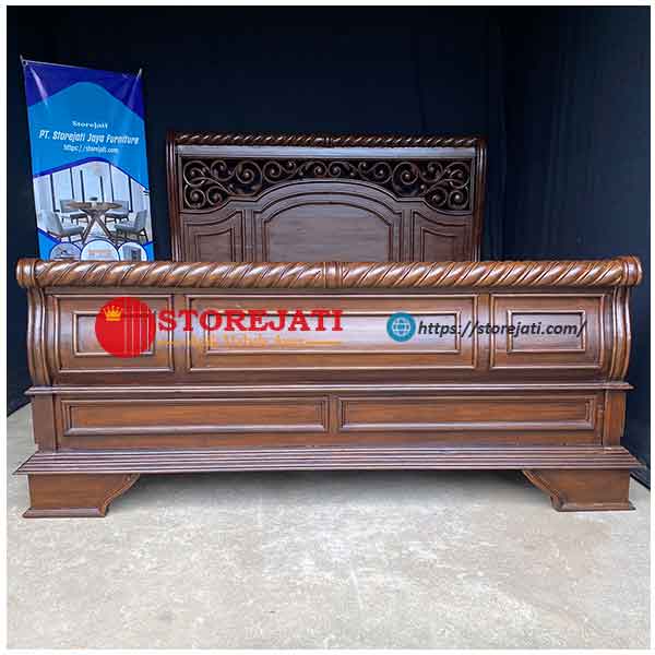 model tempat tidur jati jepara terbaru