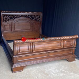 tempat tidur jati jepara terbaru