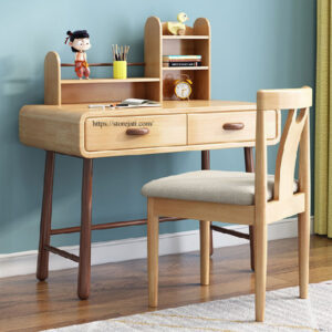 meja belajar kayu minimalis