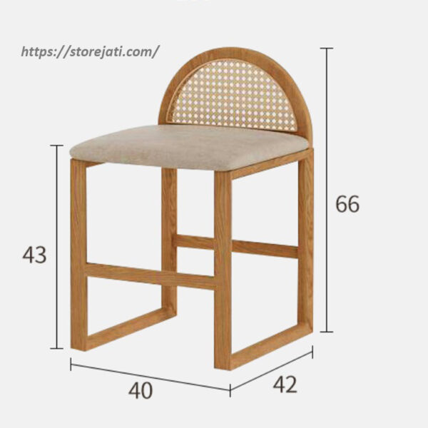 bangku meja rias minimalis kayu jati