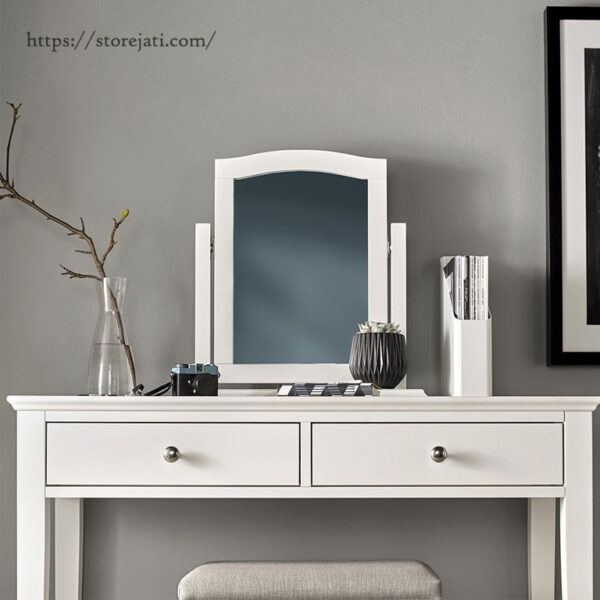 cermin meja rias minimalis putih