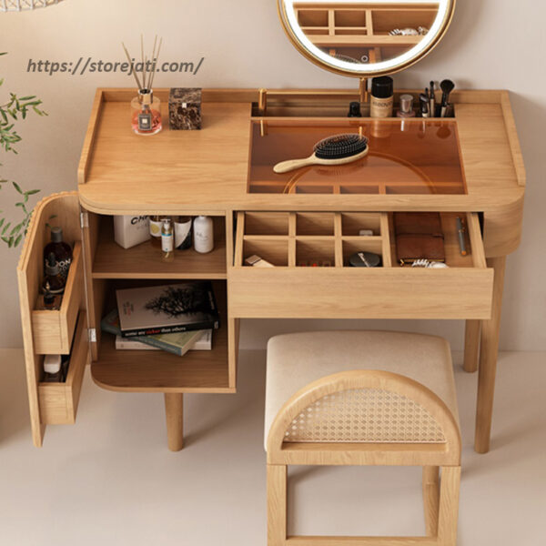 gambar meja rias minimalis kayu jati