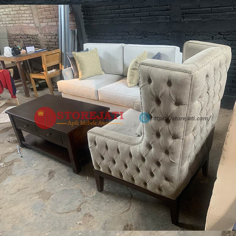 harga kursi tamu kayu jati modern