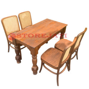 meja makan jati 4 kursi