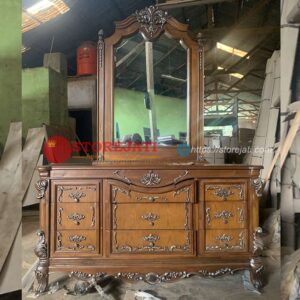 meja rias ukir kayu jati