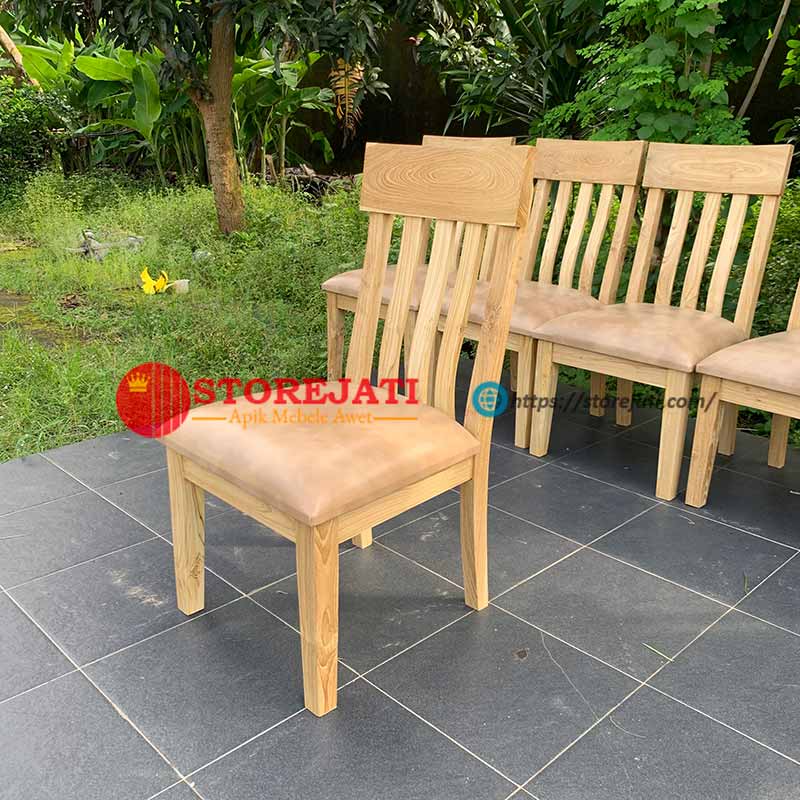 model kursi makan minimalis jati