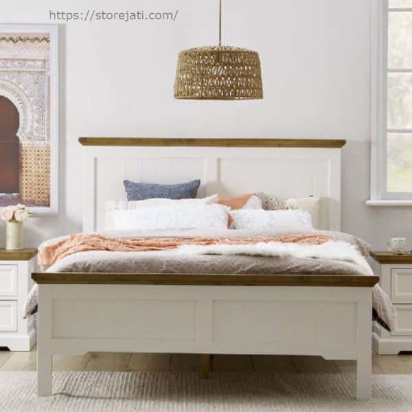 tempat tidur kamar set minimalis putih