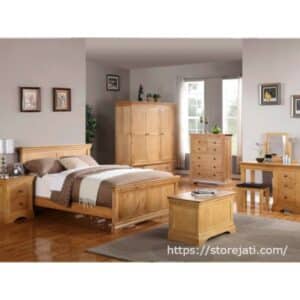 tempat tidur set dari kayu jati