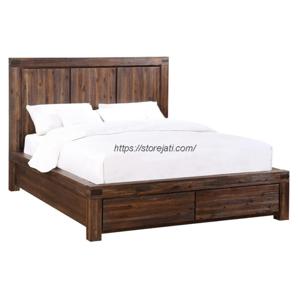 model tempat tidur dari kayu jati