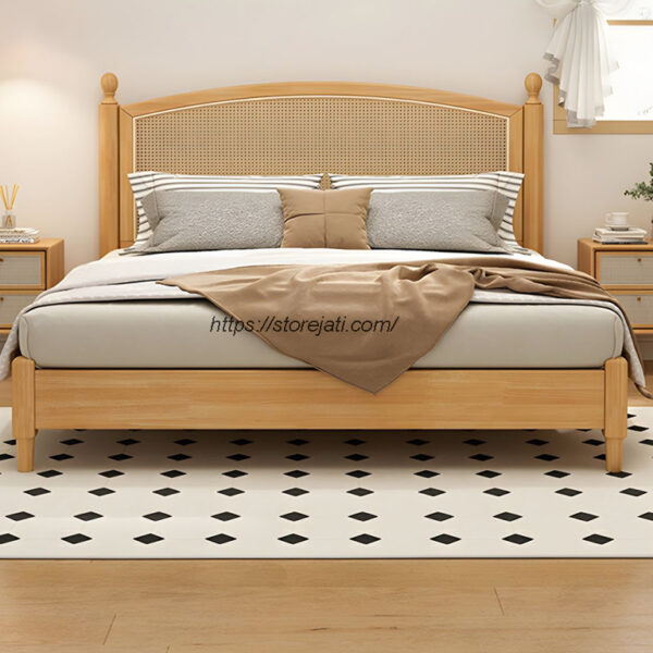tempat tidur minimalis dari kayu