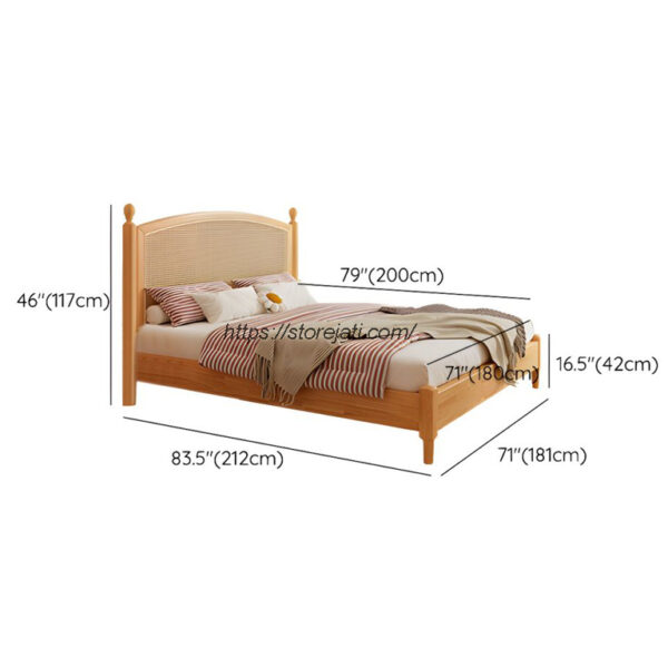 ukuran tempat tidur minimalis dari kayu