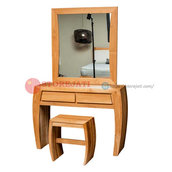 model meja rias dari kayu jati