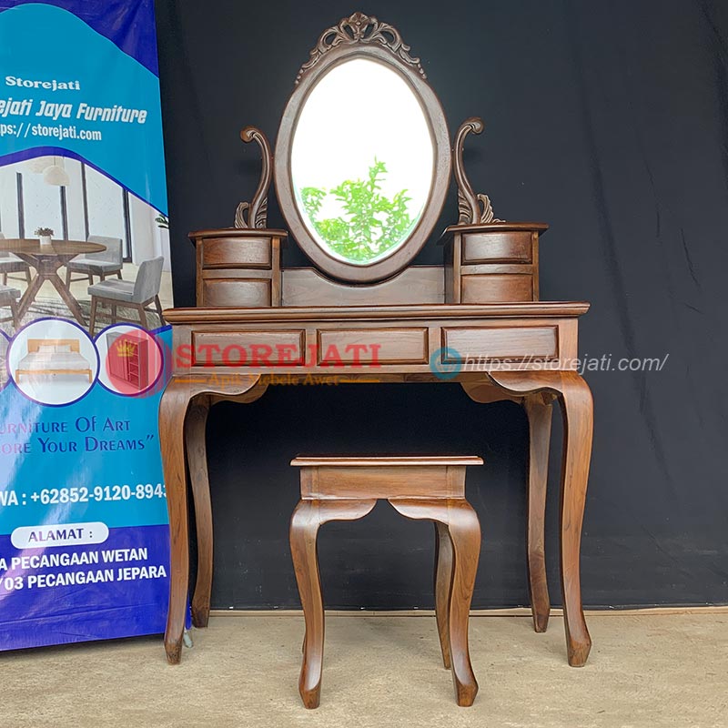 harga tolet meja rias kayu jati