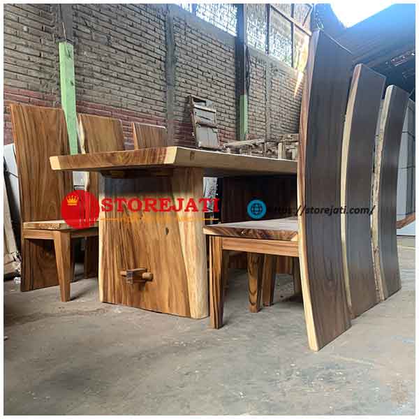 harga meja makan minimalis kursi 6