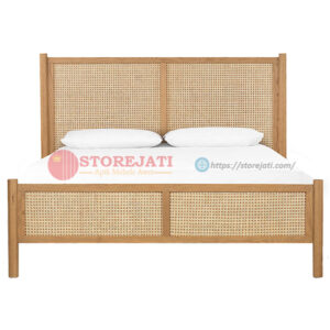 tempat tidur jati minimalis terbaru