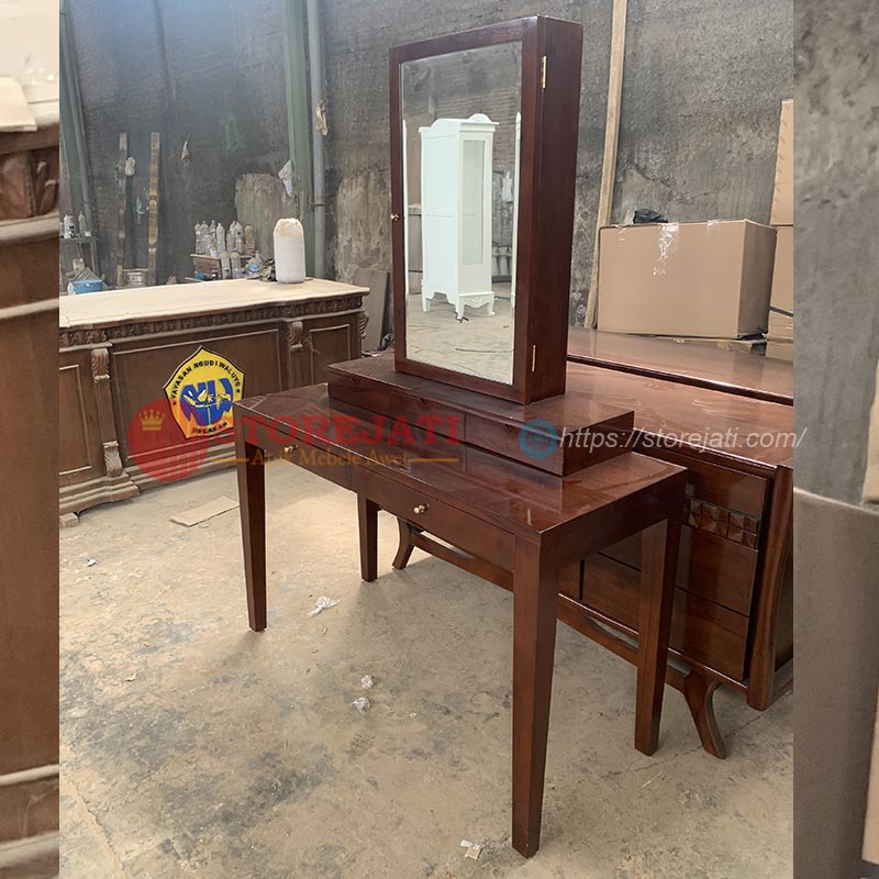 jual meja rias kayu jati minimalis modern