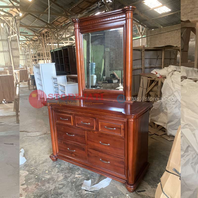 model meja rias sederhana dari kayu