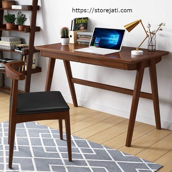 gambar meja belajar kayu jati minimalis