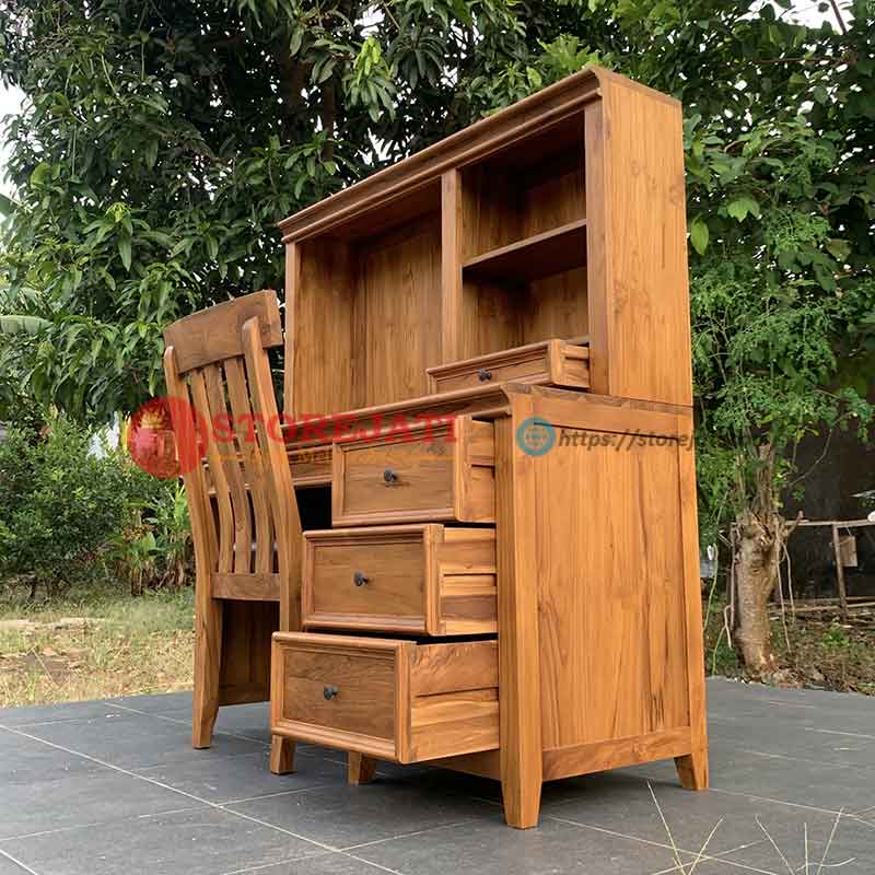harga meja belajar sekaligus rak buku