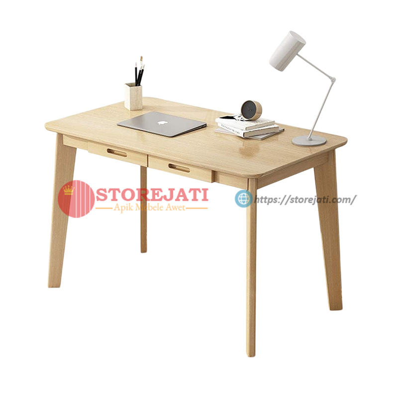 model meja belajar dari kayu jati