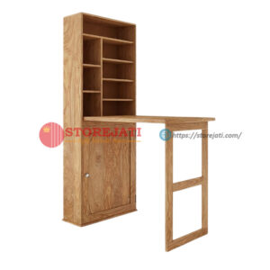 meja belajar lipat kayu karakter