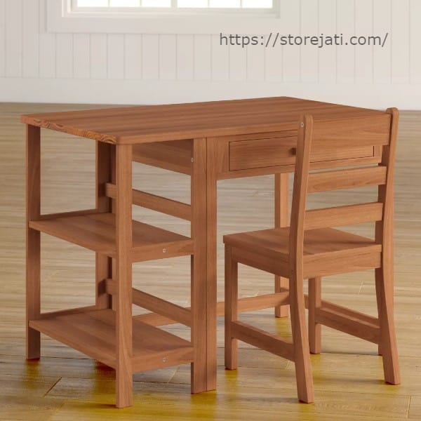 harga meja kursi belajar dari kayu