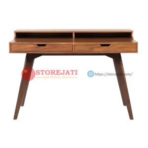 meja belajar kayu minimalis modern