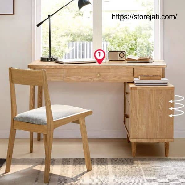 model meja belajar minimalis dari kayu