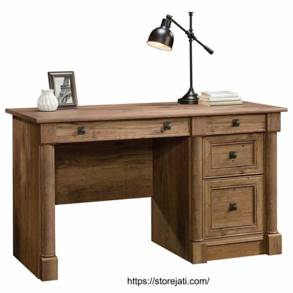 gambar meja kantor minimalis kayu jati