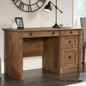 meja kantor minimalis kayu jati