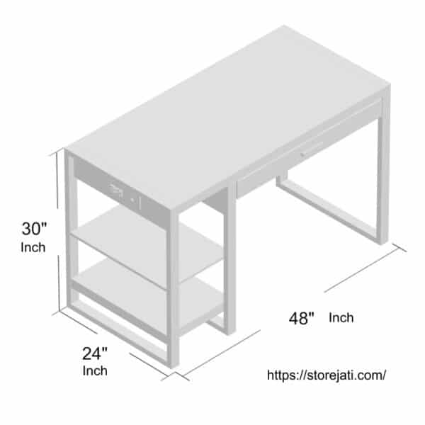 ukuran meja kerja minimalis dari besi hollow