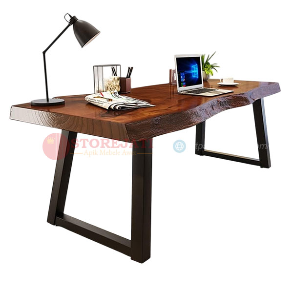 meja kerja kaki besi