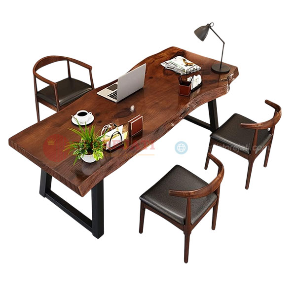 model meja kerja kaki besi