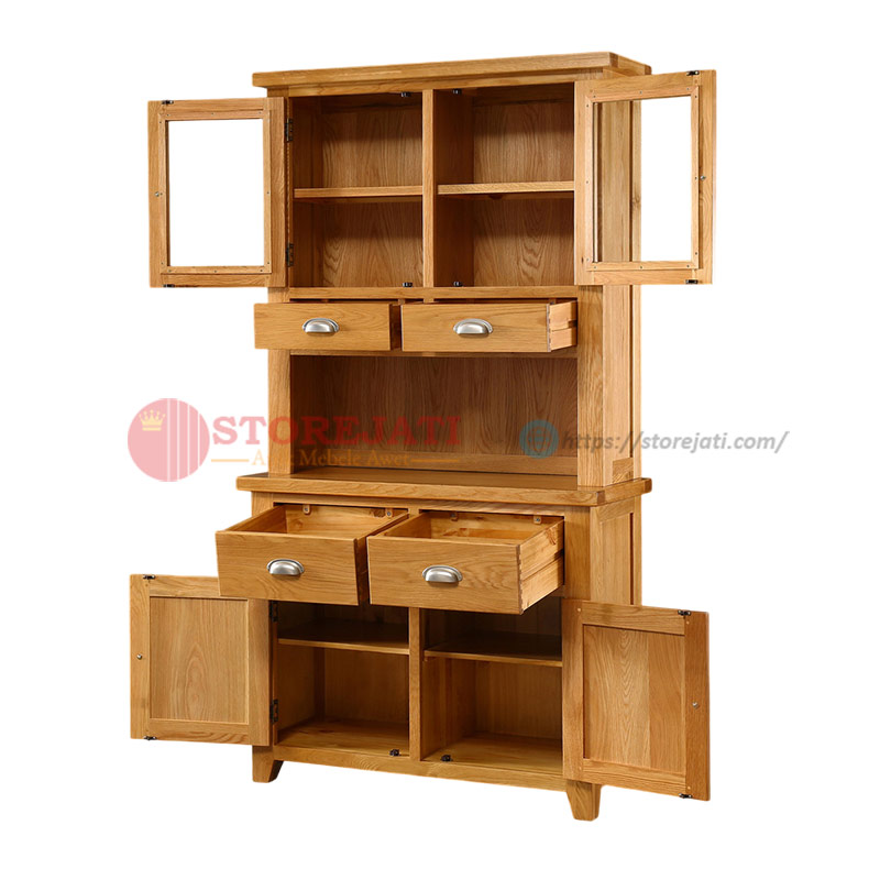 desain lemari dapur kayu jati minimalis