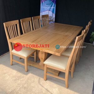 meja makan 8 kursi minimalis