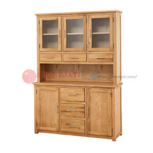 lemari piring kayu 3 pintu